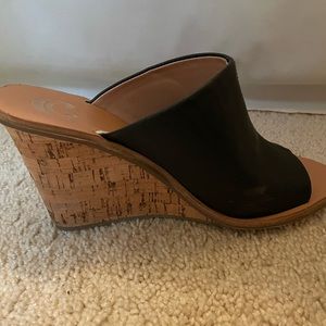 Cork slip on sandals